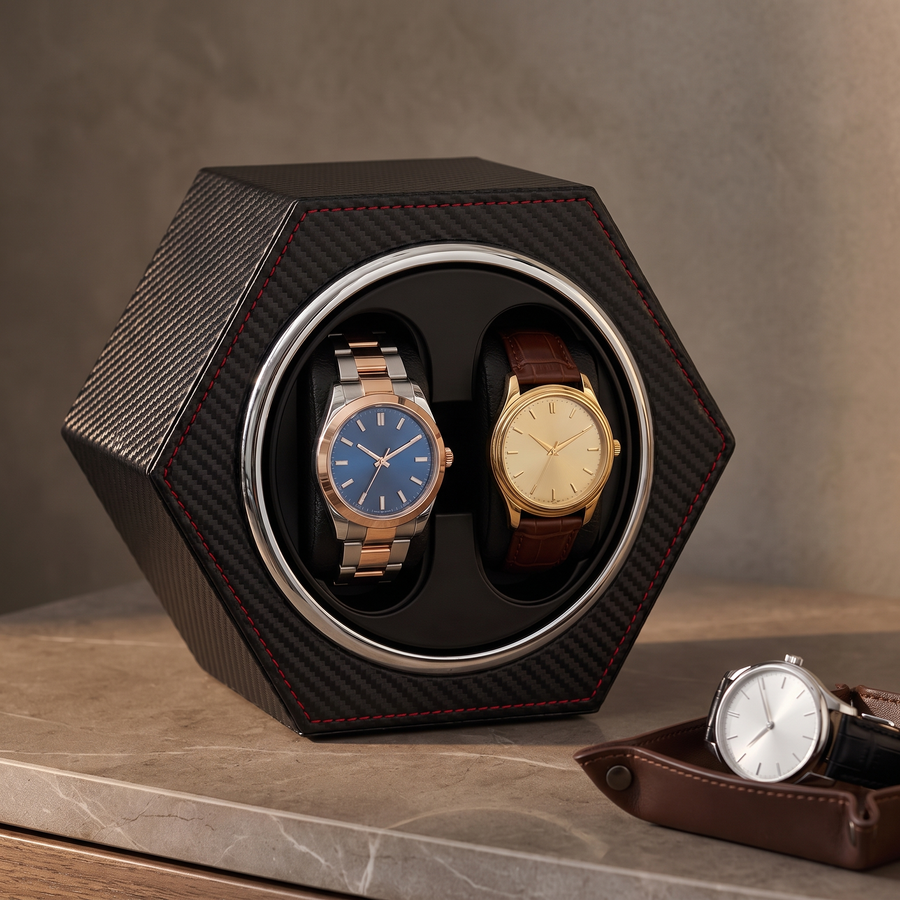 Watch Winder 2 Slots - Carbon Fibre