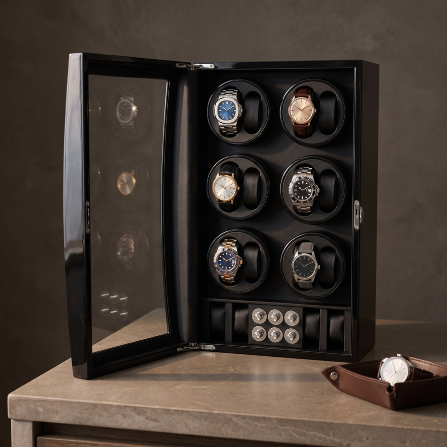 Watch Winder Cabinet - Wood & Glass